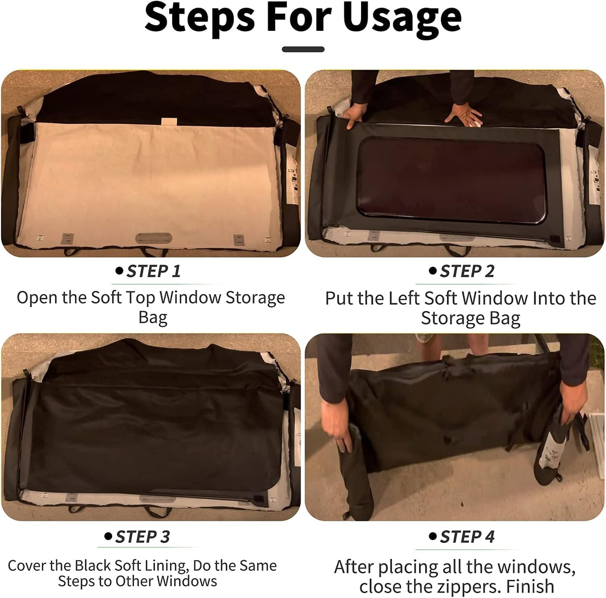 Soft Top Window Storage Bag with Carry Handle Z28013