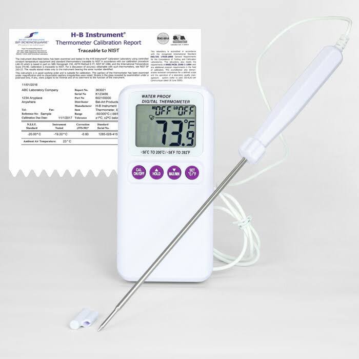 Calibrated Electronic Thermometers with Stainless Steel Probe K812135