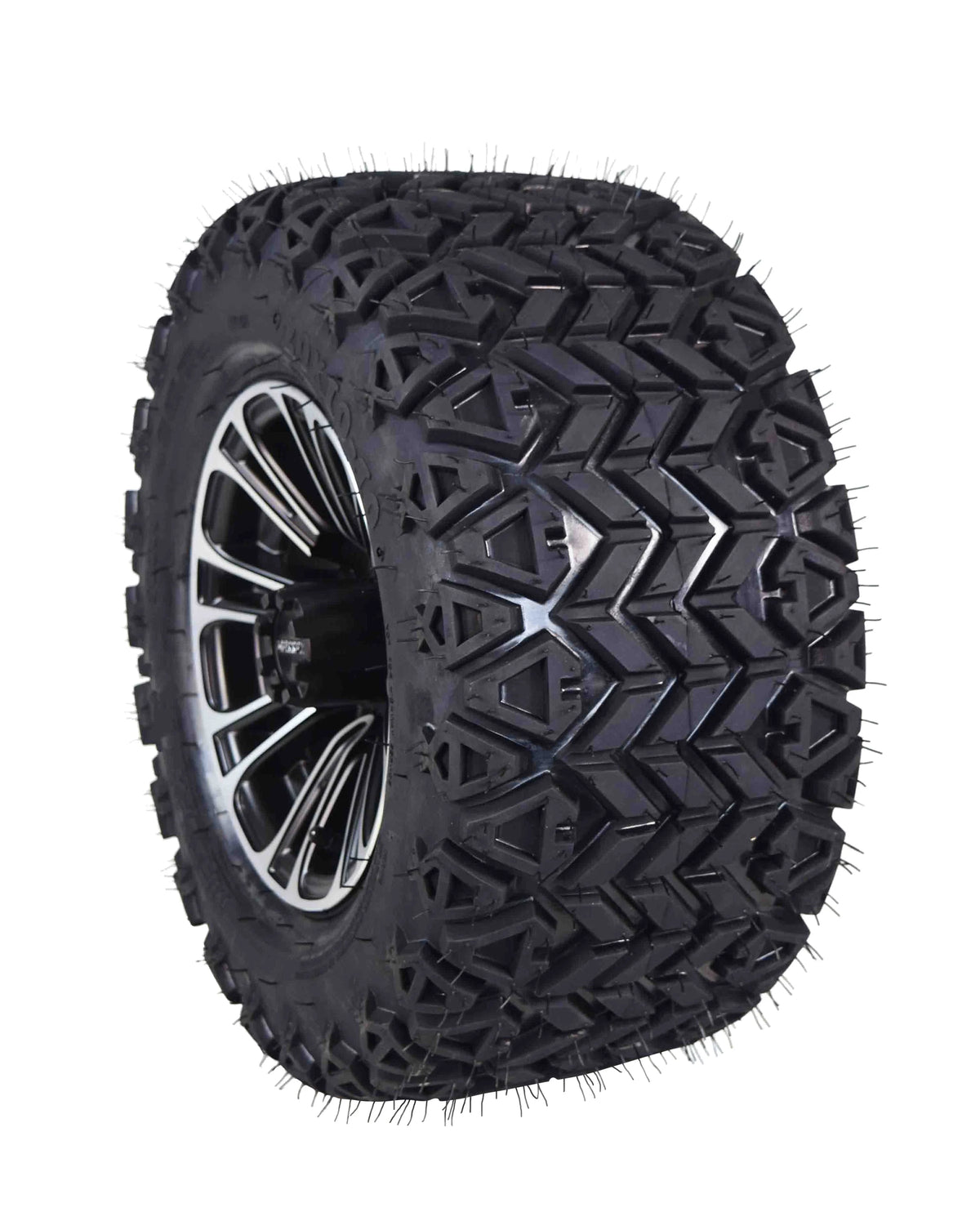 20x10-10 Golf Cart Turf Tire & Black Wheel Kit T122124