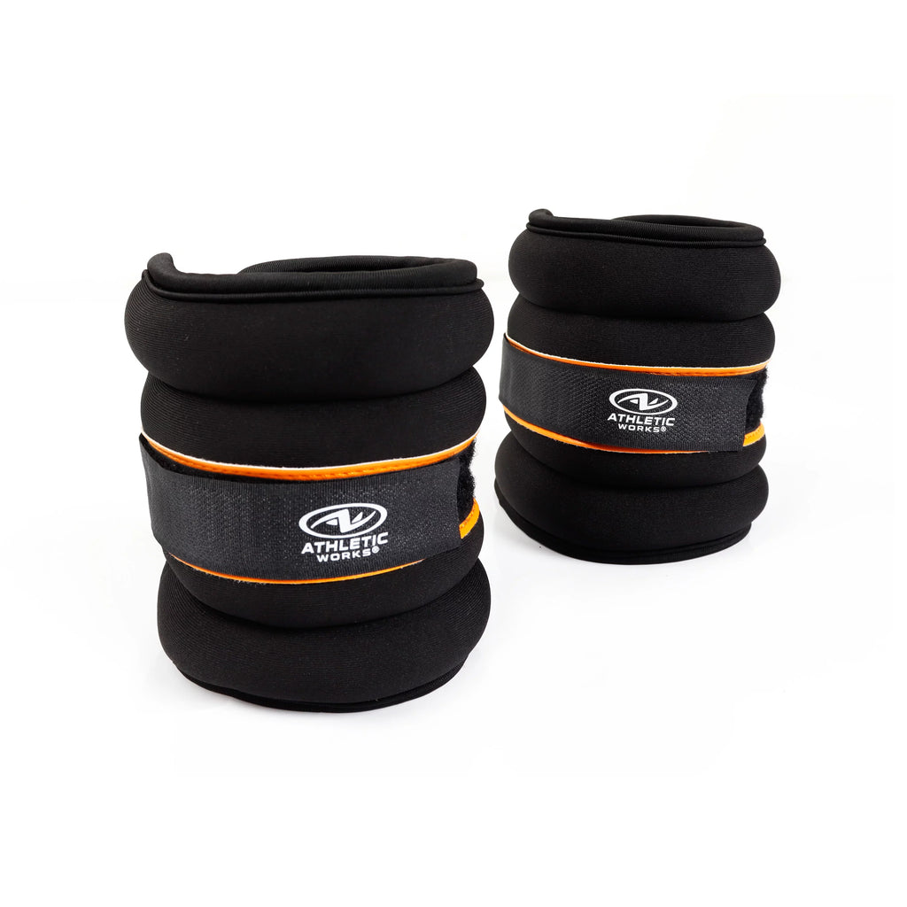 5lb Pair Ankle & Wrist Weights 2.5 lbs Each Adjustable Strap E303863