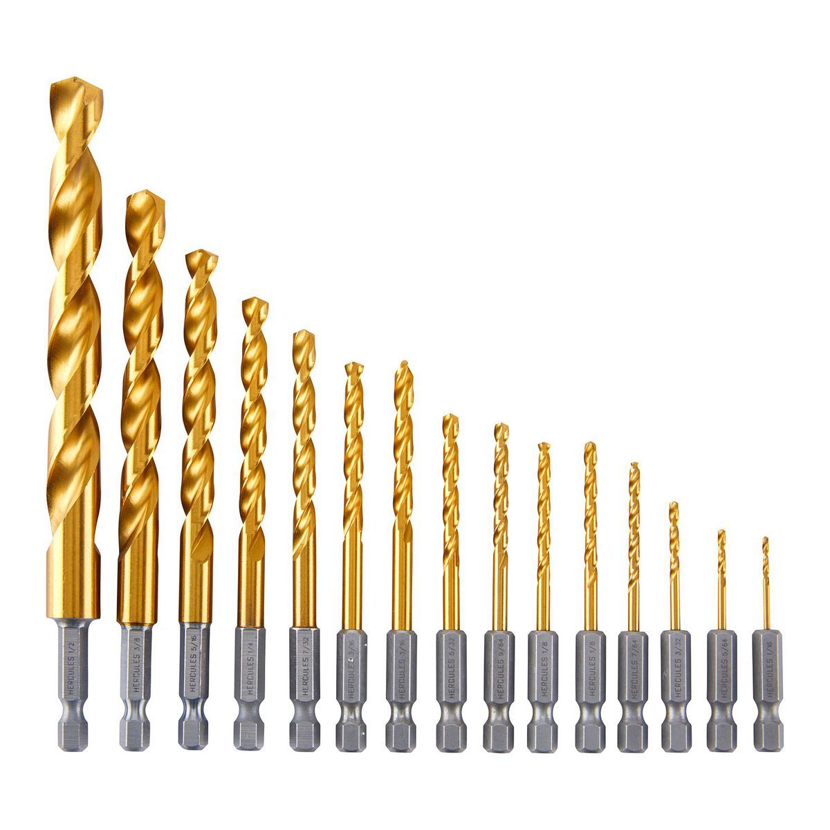15-Piece Titanium Drill Bit Set Y143
