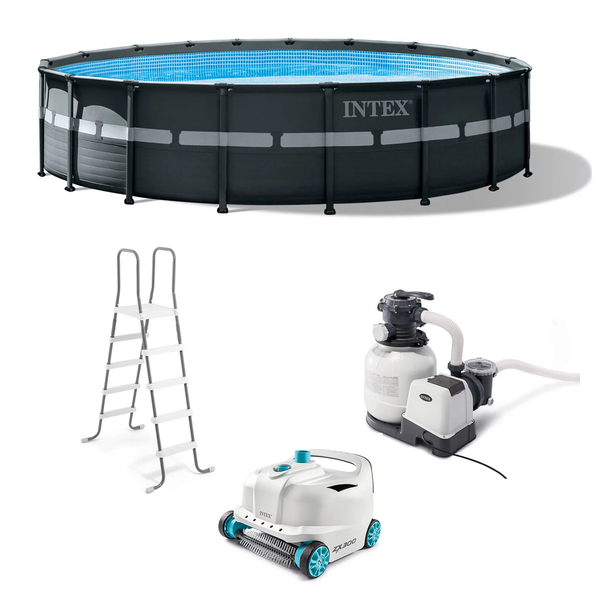 Round Above Ground Pool Set with Filter Pump W19961