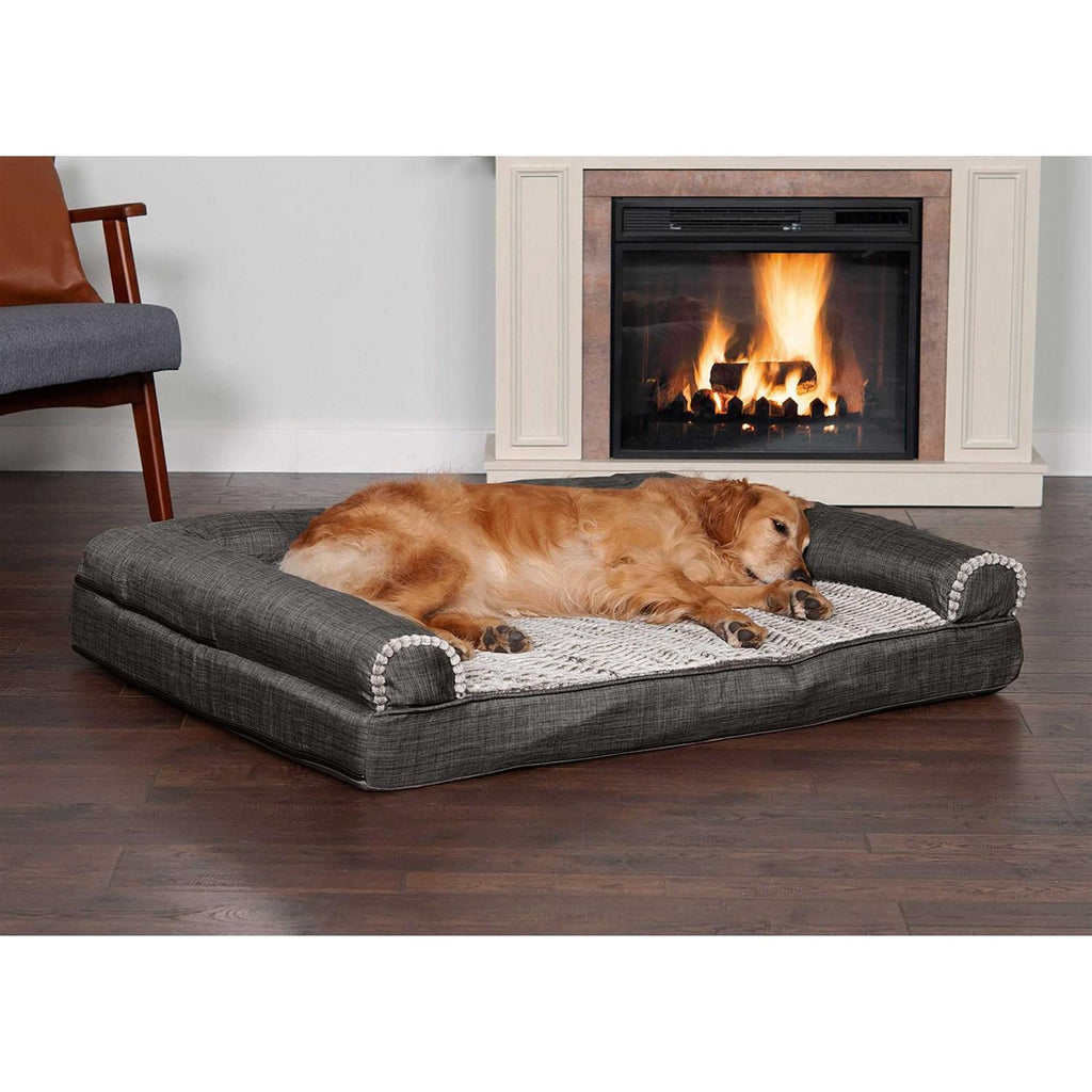 Luxe Fur & Performance Linen Sofa Bed A493