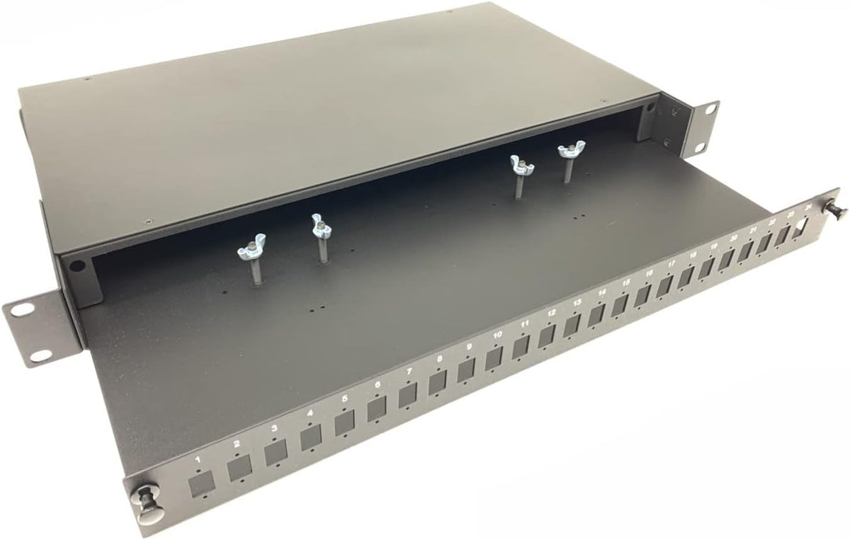 1U 19 24 Port SC Simplex LC Duplex Fiber Optic Rack Mount Enclosure Fiber Patch Panel V736758