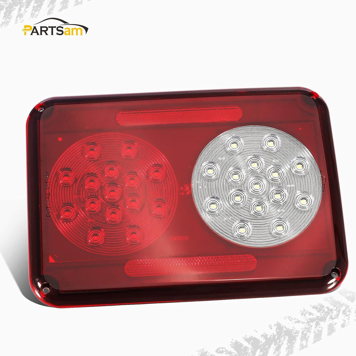 2Pcs Double Led Trailer Tail Lights with Stop Turn Tail Backup Reverse Lights M350527