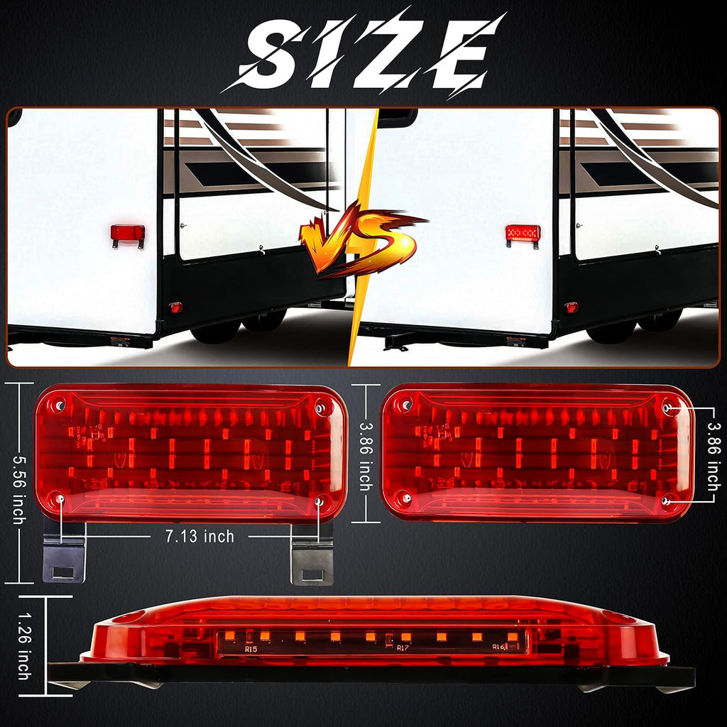 Red Brake Turn Light with License Plate Light Pack of 2 Q6686