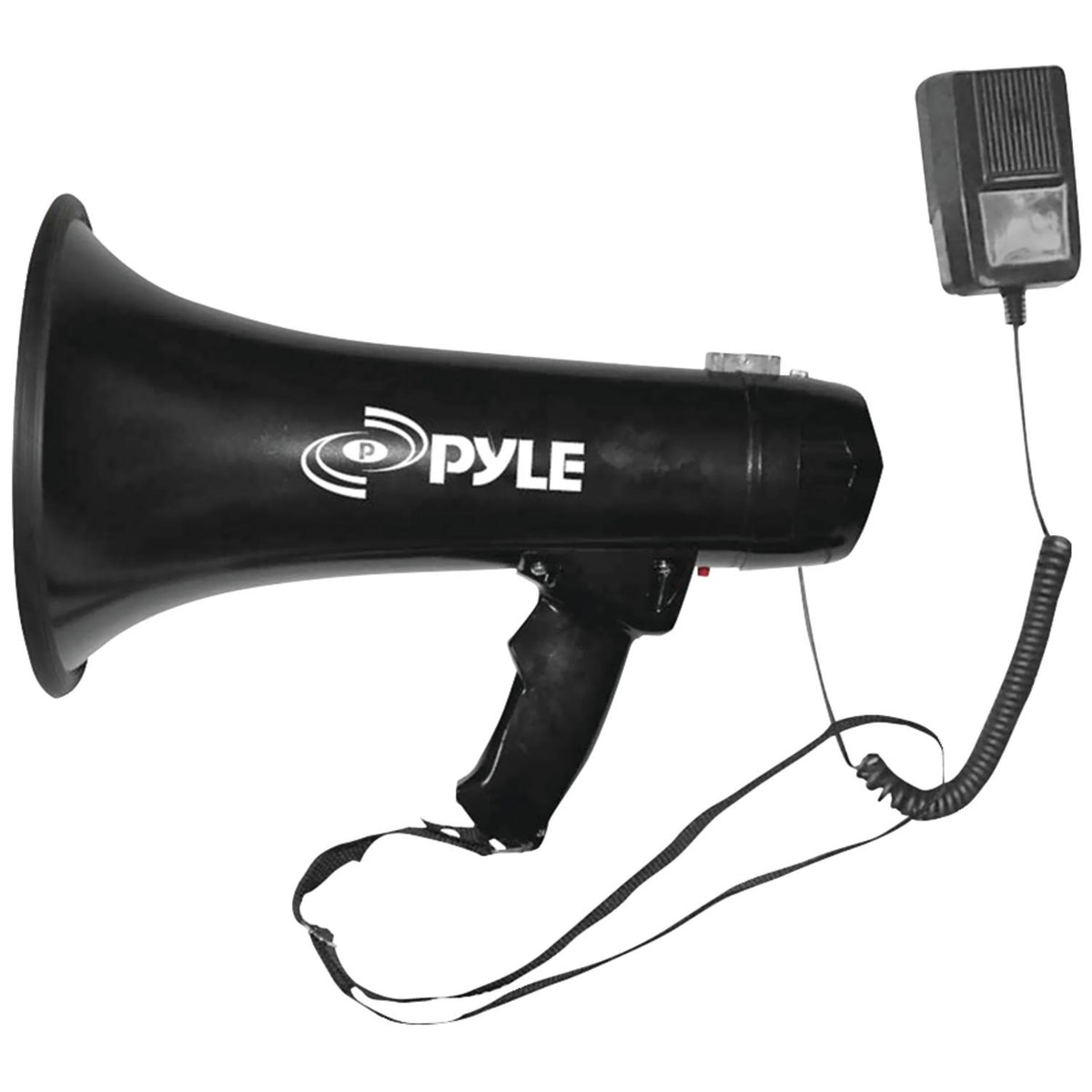 Black 40W Megaphone Bullhorn with Siren C5843