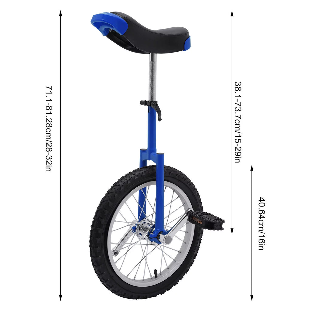 16'' Wheel Adjustable Seat Unicycle U5783