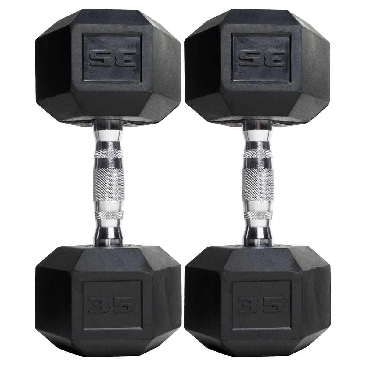 10lb Coated Rubber Hex Dumbbell Pair G5186