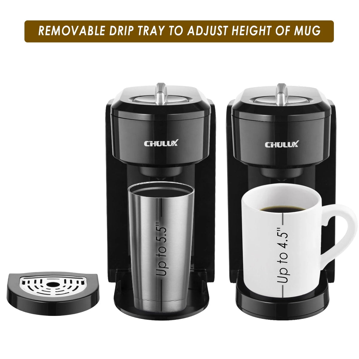 1000W Single Serve Stainless Steel Coffee Maker Y468