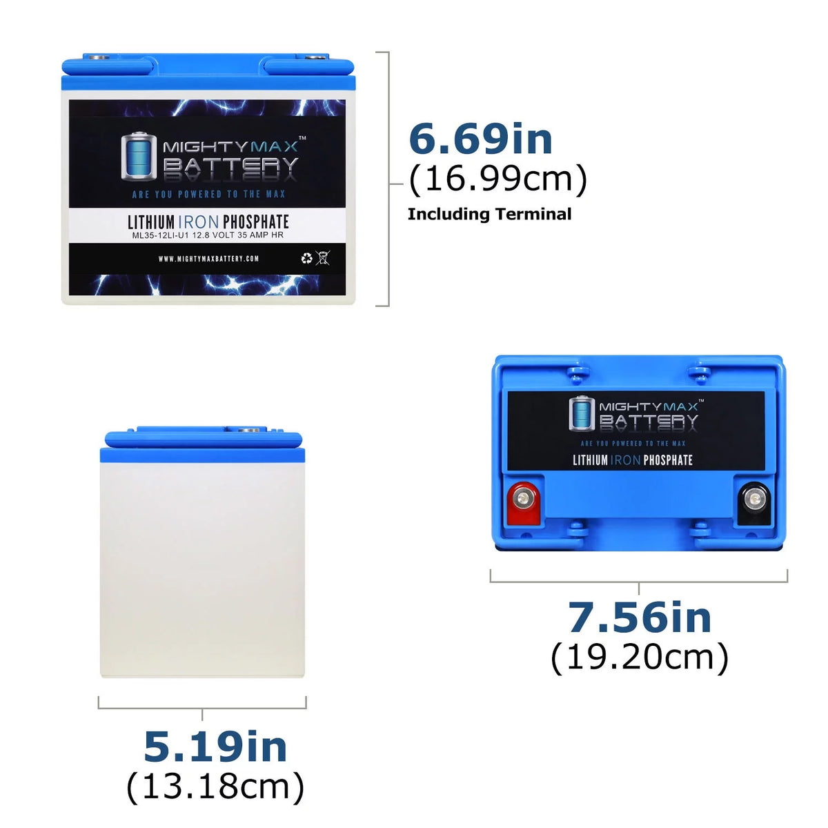 12V 35AH U1 Lithium Replacement Battery V346