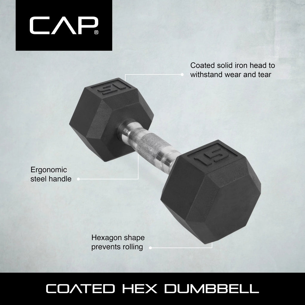 25lb Rubber Hex Dumbbell N74397