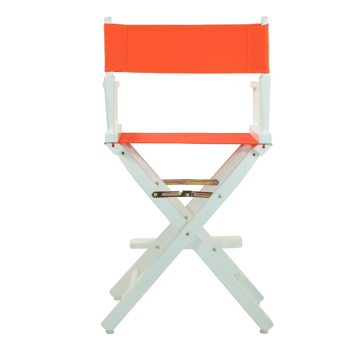 Director's Chair White Frame Orange Canvas O12467