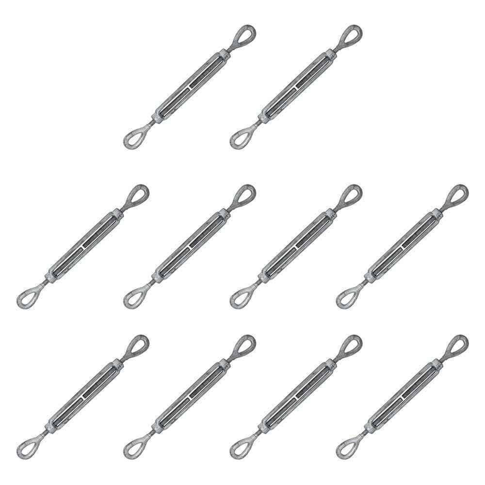 Galvanized Turnbuckle Eye & Eye 1/4 x 4 10 Pack G342589