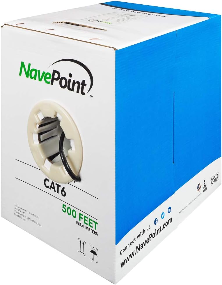 White 500ft Cat6 UTP Ethernet Cable L96732