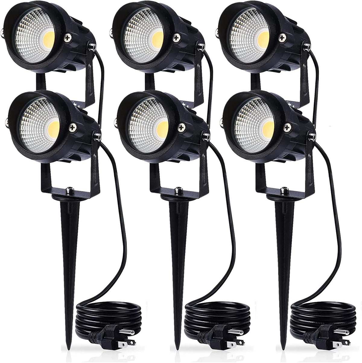 Warm White Waterproof LED Landscape Spot Lights 6 Pack B70289