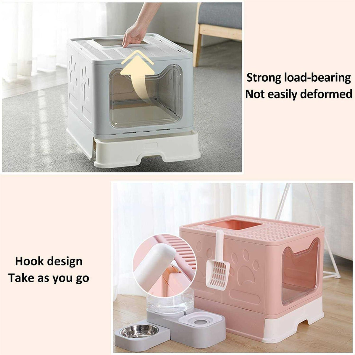 Enclosed Cat Litter Box with Lid V4594