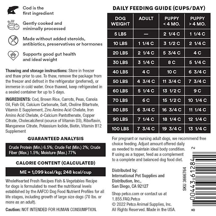 Fish & Vegetables Frozen Dog Food N253