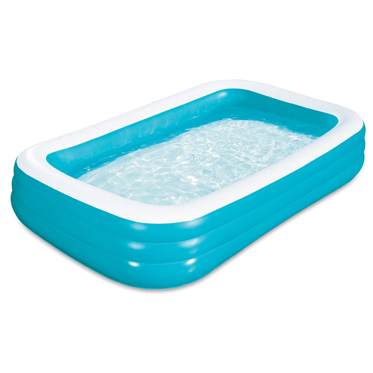 10-Foot Rectangular Inflatable Family Pool, Blue Z8553