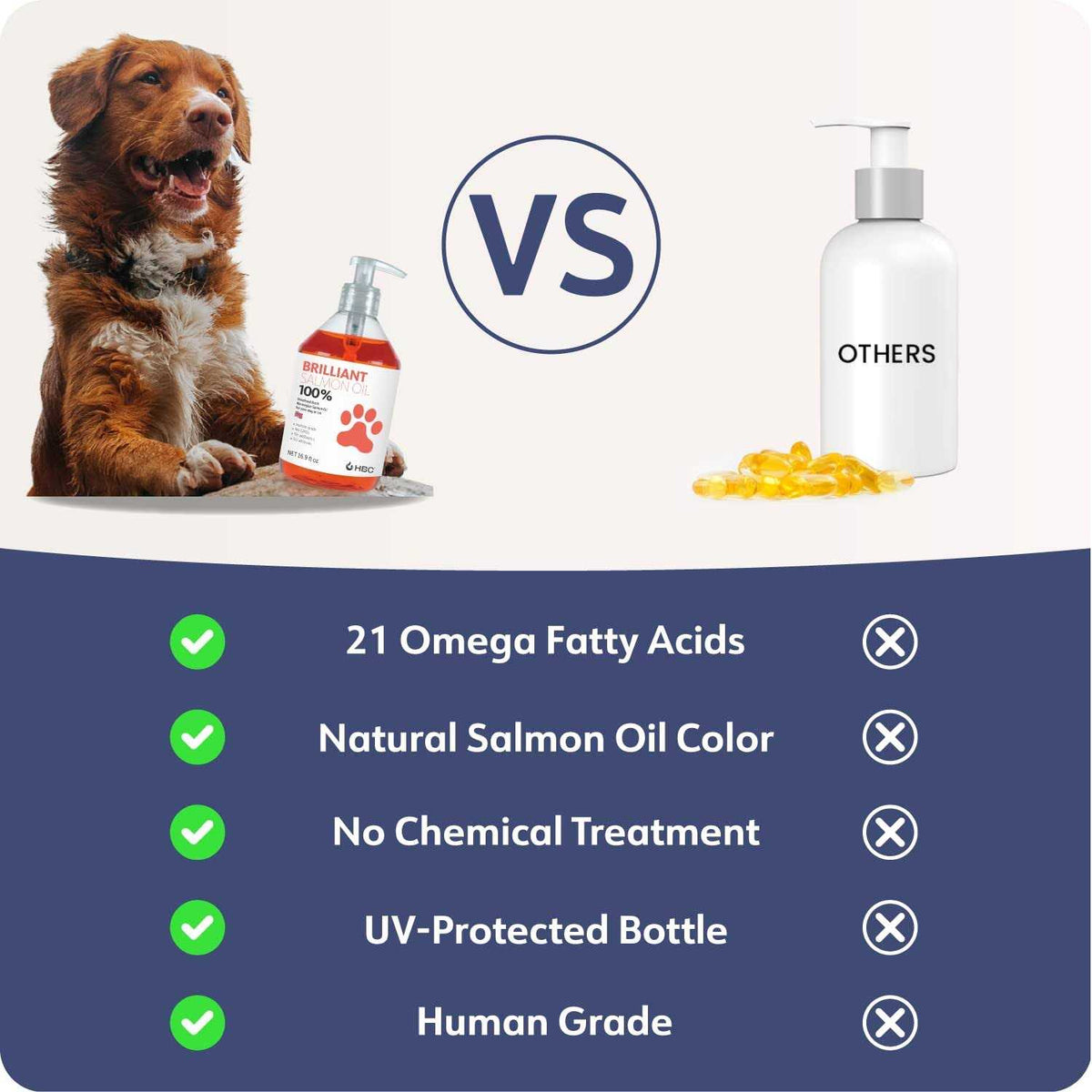 Salmon Oil Liquid Supplement with Omega 3 DHA EPA I893