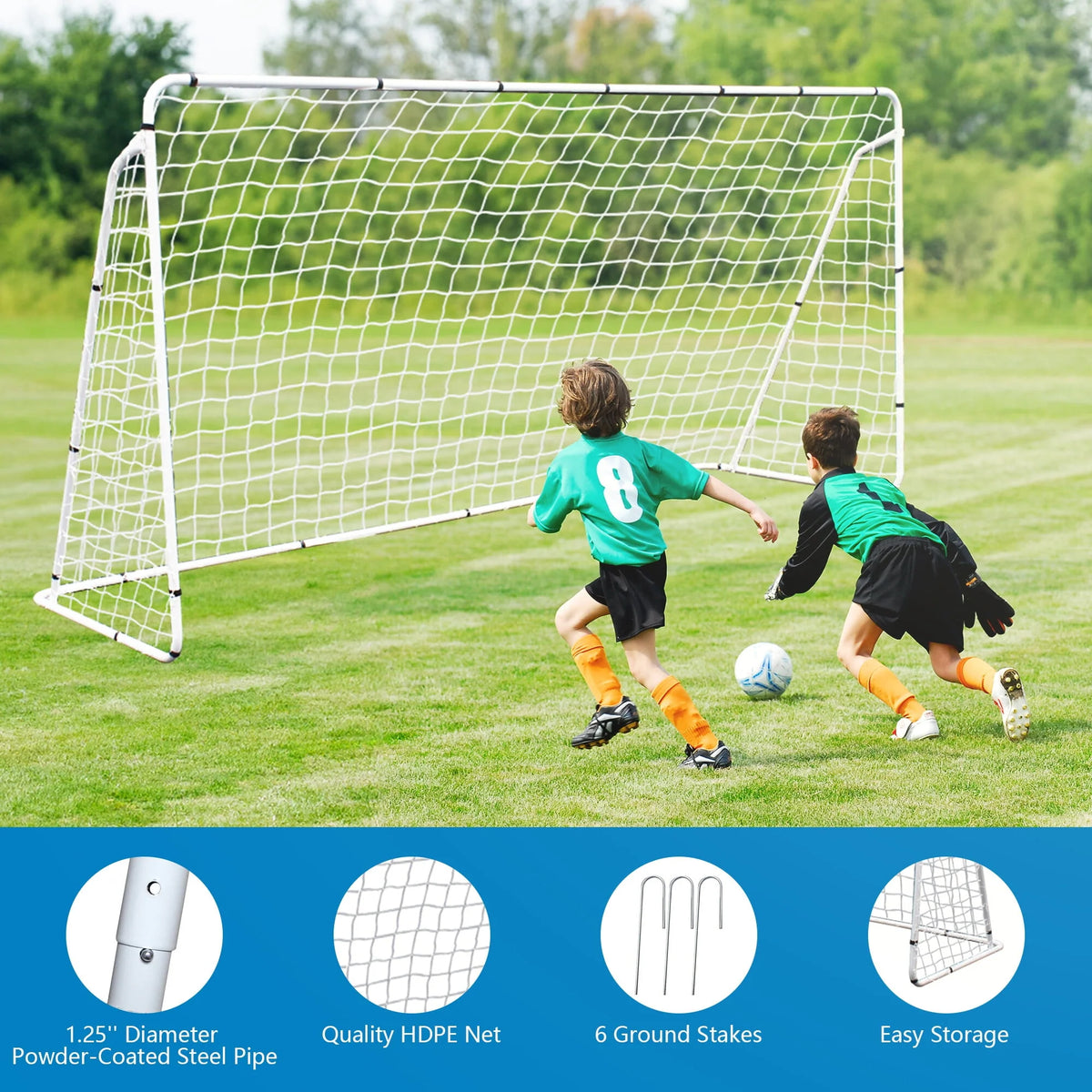 12FT x 6FT Portable Soccer Goal Net P769001
