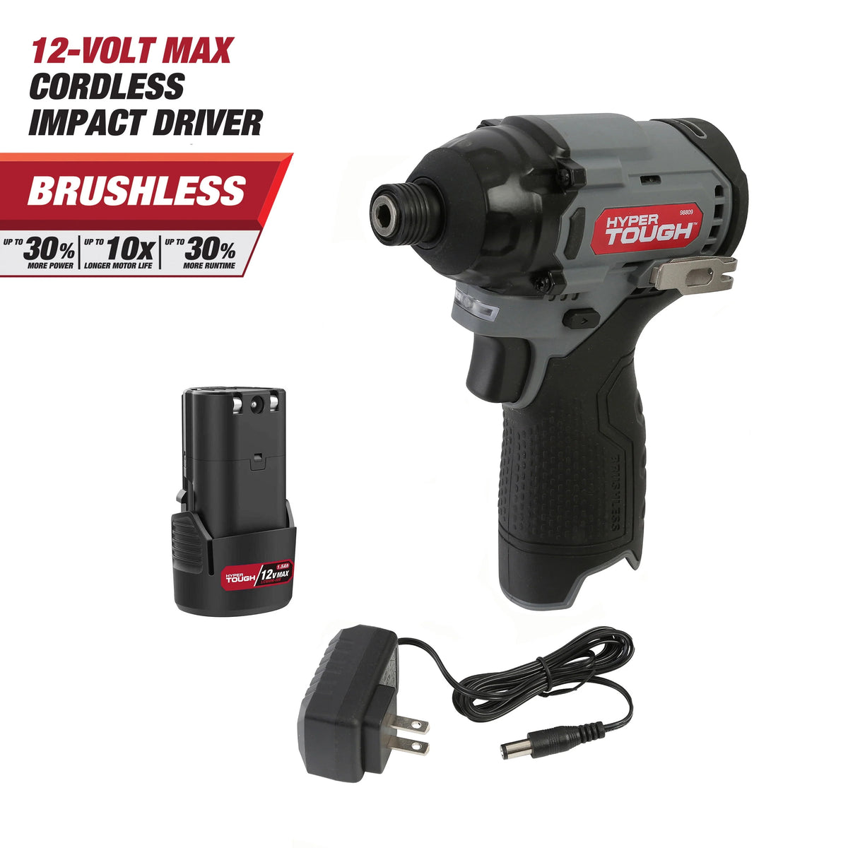 12V Max Lithium-Ion Cordless Brushless Impact Driver with Battery and Charger I39739
