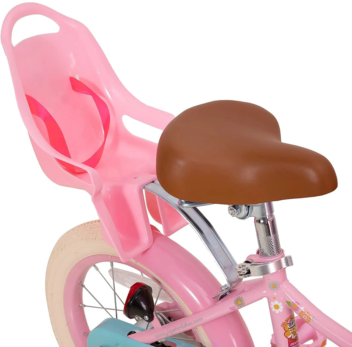 16 Inch Kids Bike with Training Wheels Basket White D775