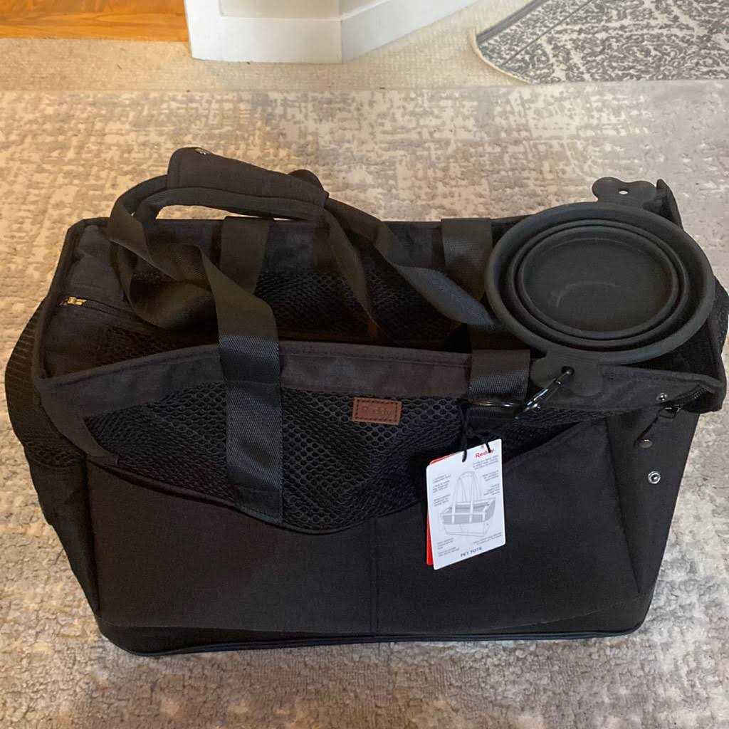 Black Canvas Dog Carrier Tote Z9830