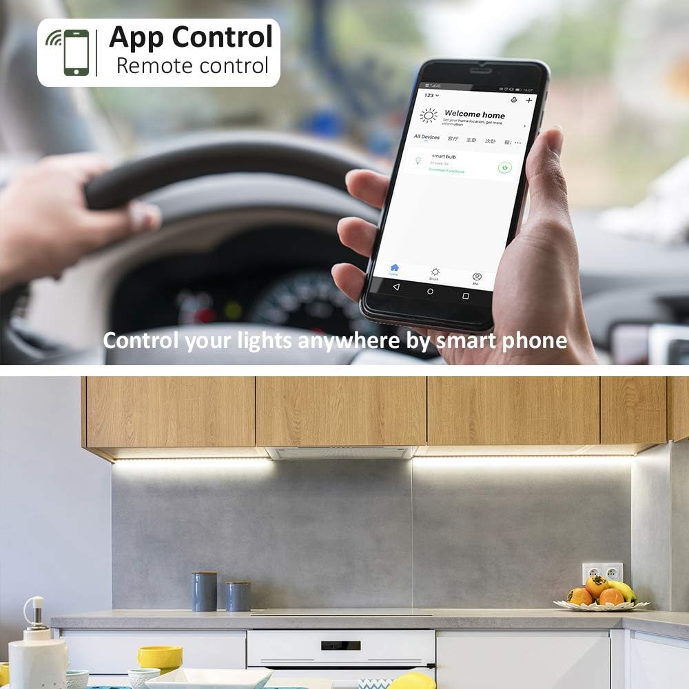 App Controlled Dimmable LED Under Cabinet Lights Kit H90677