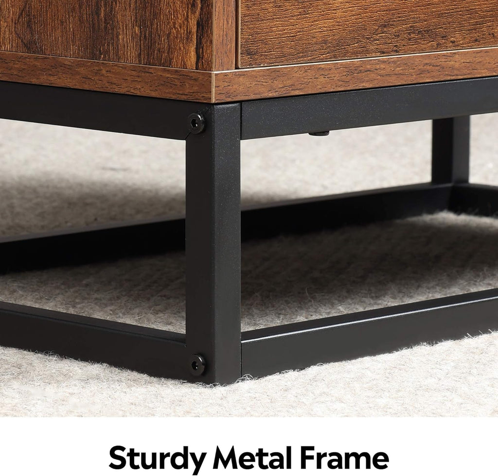 Wood Storage Cabinet with 2 Doors and Adjustable Shelf I37969