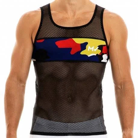 Camouflage Mesh Tank Top N421