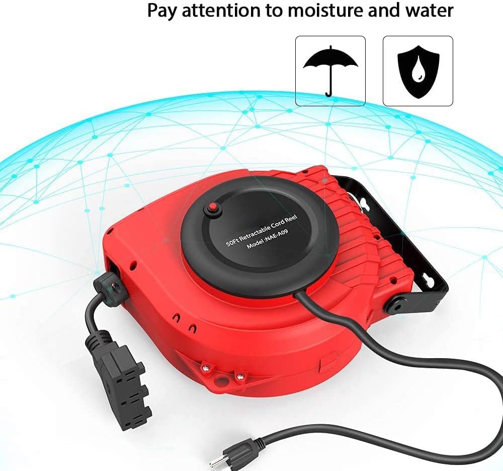 50FT Retractable Extension Cord Reel I18815
