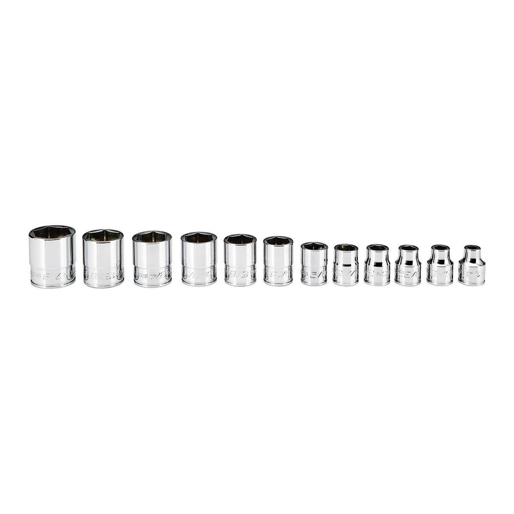 3/8 in. Drive SAE Shallow Socket Set, 12-Piece B97677