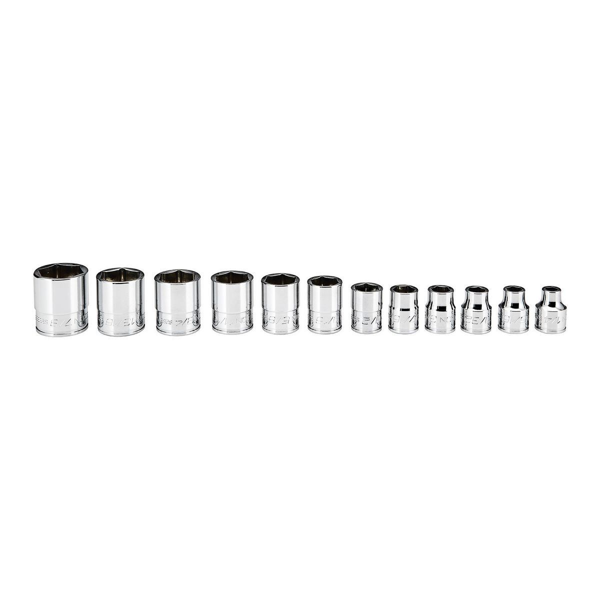 3/8 in. Drive SAE Shallow Socket Set, 12-Piece B97677