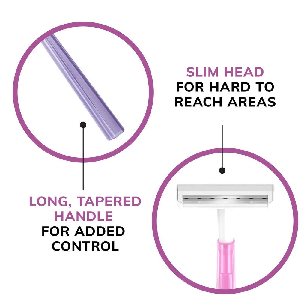 Twin Select Silky Touch Disposable Razor, Women's, 2-Blade, 10 Count X13295