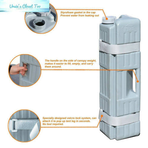 Water Weight Feet Leg Weights for Pop Up Canopies, 4 Pcs G398615