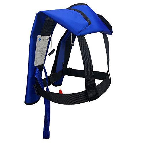 Inflatable Life Jacket Life Vest Automatic Manual Blue J24153