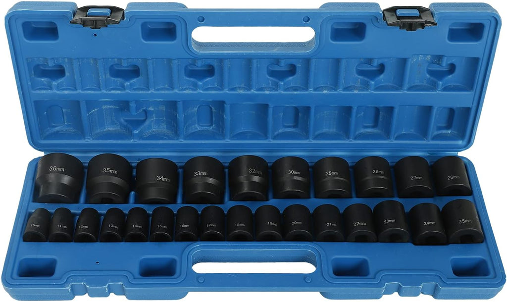 1/2-Inch Drive Deep Impact Socket Set 29-38mm 9pc X3245