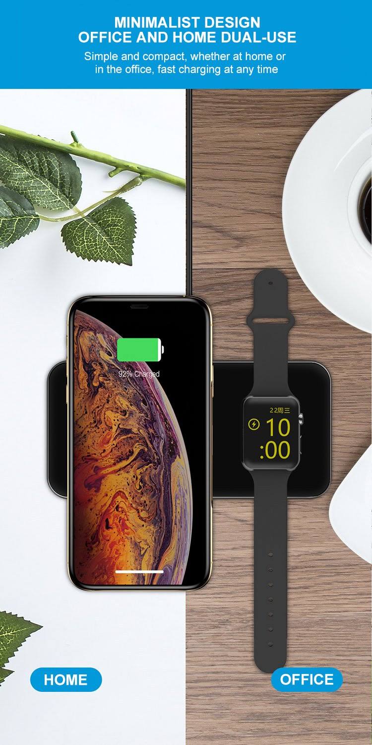 Black 3-in-1 Glass Wireless Charge Pad L529421