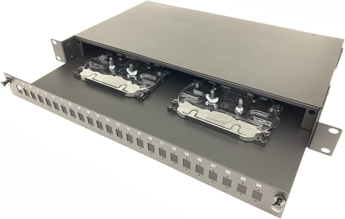 1U 19 24 Port SC Simplex LC Duplex Fiber Optic Rack Mount Enclosure Fiber Patch Panel V736758