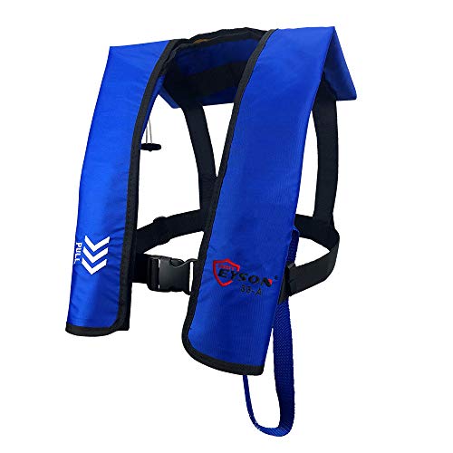 Inflatable Life Jacket Life Vest Automatic Manual Blue J24153