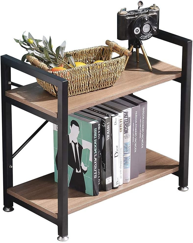 2 Tier Industrial Style Bookshelf Storage Rack F3811