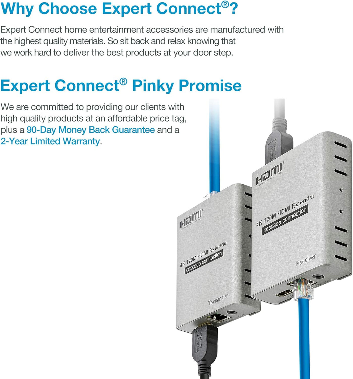 4K HDMI Extender Over Ethernet Cable with IR Control O3574