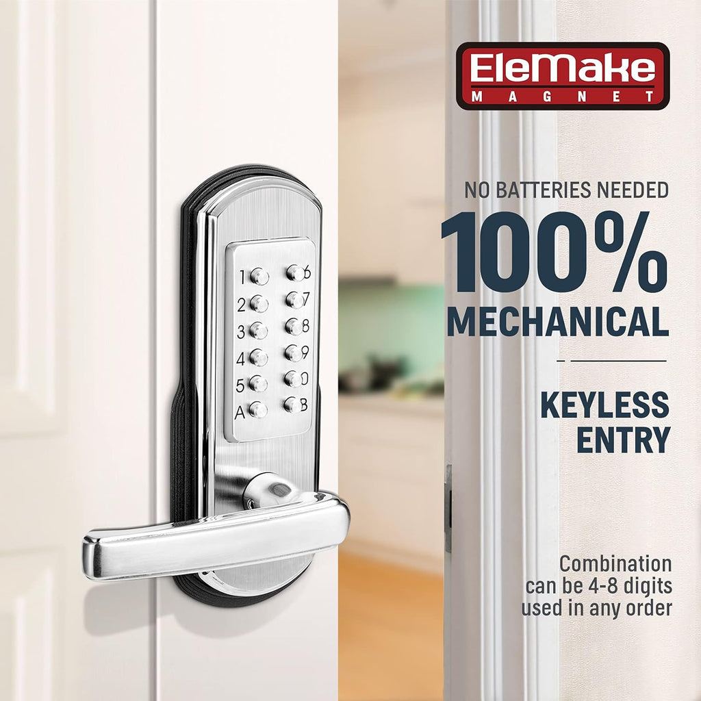 Keypad Door Lock with Handle Stainless Steel F23330