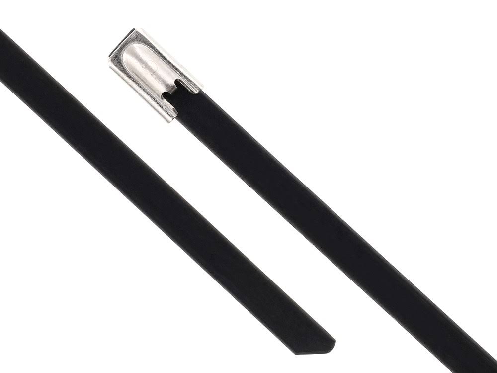 27 inch Plastic Coated Stainless Steel Cable Tie 100 Pack T840327