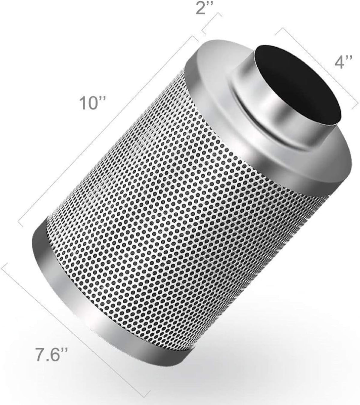 4 Inch 118 CFM Inline Fan Carbon Filter 8 Feet Ducting Combo B2254