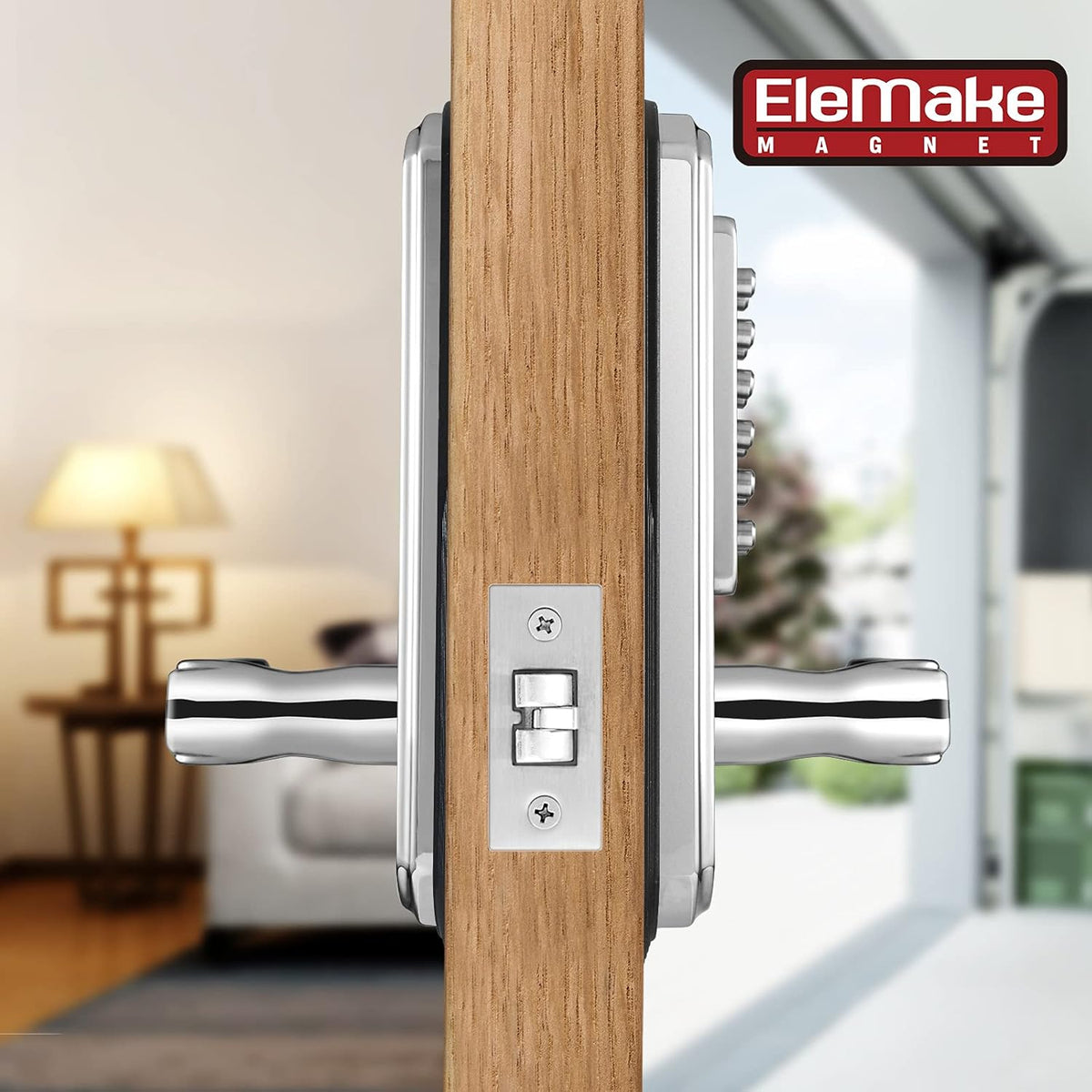 Keypad Door Lock with Handle Stainless Steel F23330