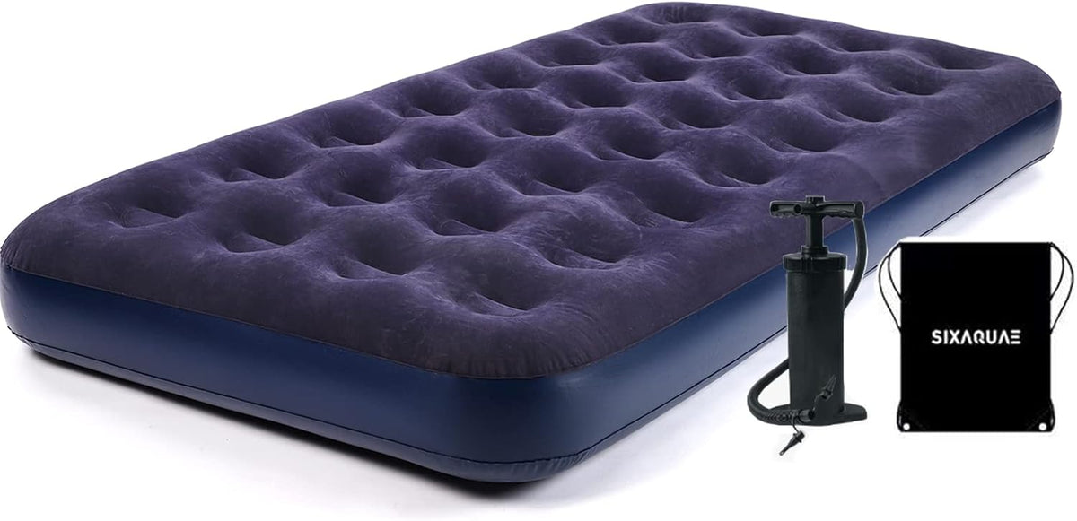 Twin Raised Inflatable Air Mattress with Hand Pump W514