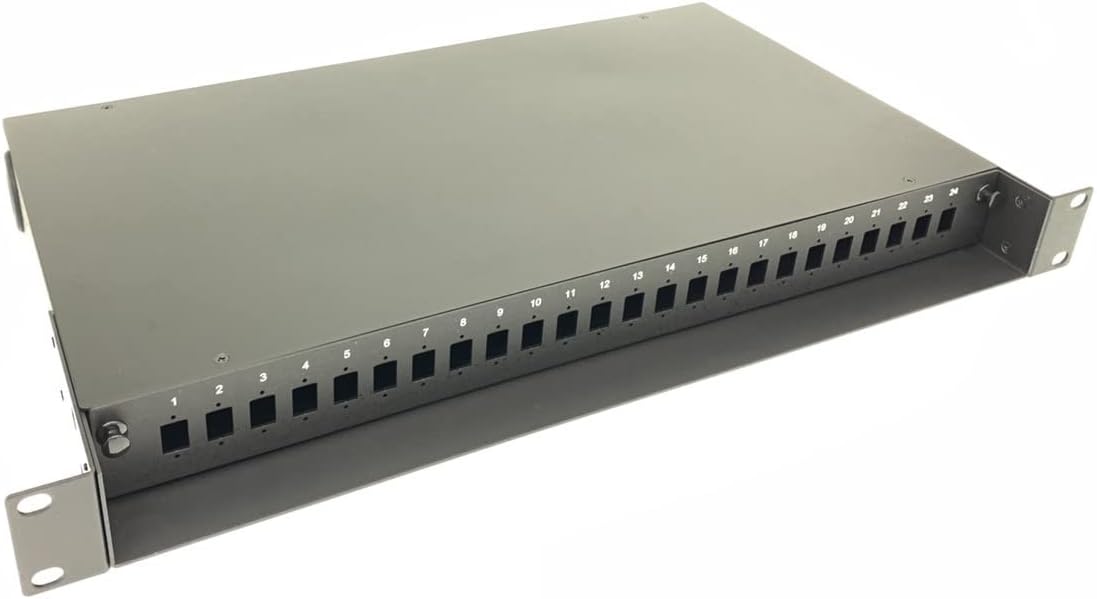 1U 19 24 Port SC Simplex LC Duplex Fiber Optic Rack Mount Enclosure Fiber Patch Panel V736758