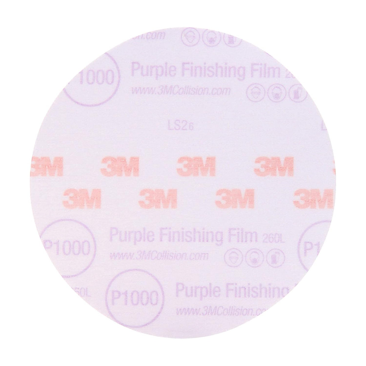 6 in P2000 Purple Abrasive Disc 50 Discs W339